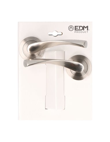 Conjunto Blister EDM Rosette 707 Níquel Acetinado