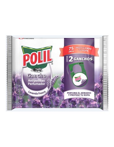 POLIL Gancho Lavanda Anti-Traças 2 unidades.