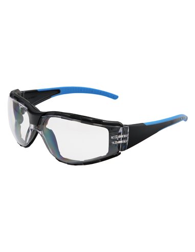 Gafas de Seguridad Acolchadas Cristales Transparentes Con Patillas Engomadas EN/166