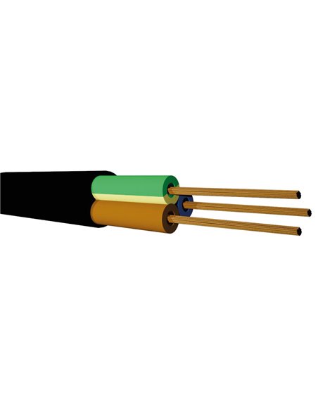 Rollo 100M Manguera RV-K flexible (3x1.5mm) Negro