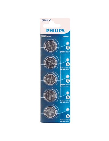 Blister 5 Pilas botón litio Philips CR2025 - 20u caja exp (copia)