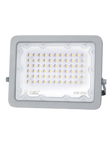 Proyector aluminio LED 50W 6500K IP65 Gris