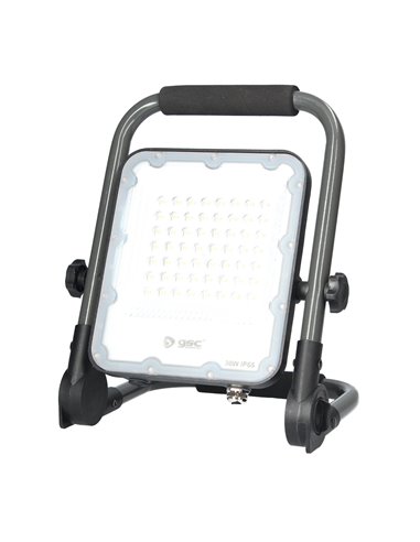 Projetor LED de alumínio com suporte móvel 30W 6500K IP65 Cinza