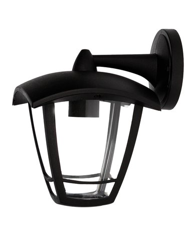 Farol de jardín brazo arriba Serie Barli E27 Negro