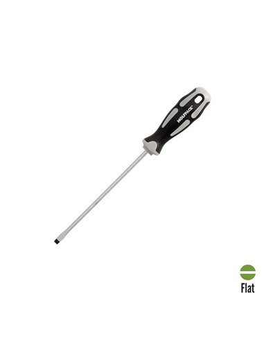 Chave de fenda plana estampada em aço S2 - 1,0 x Ø 5,5 x 150 mm