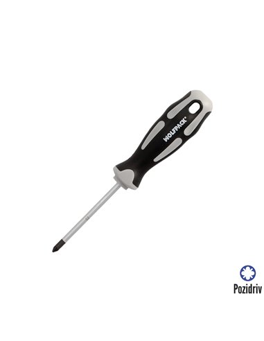 Chave de fenda Pozidriv em aço S2 - PZ 1 x Ø 5 x 75 mm