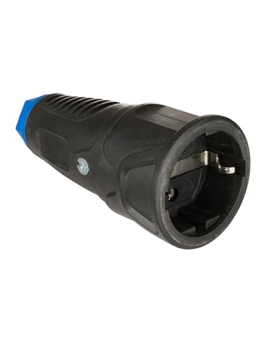 Base Aérea de Borracha 16A 250V T/TL IP20 4.8mm Preto - Solera 17