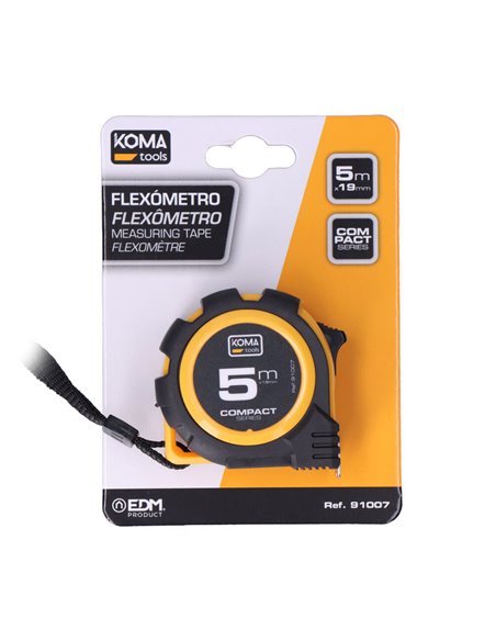 Flexometro 5m x 19mm abs compact koma tools