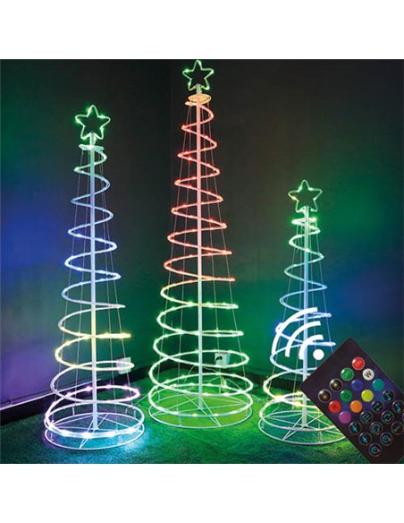 Árbol LED 1,5M con USB + mando 32 funciones RGB IP44