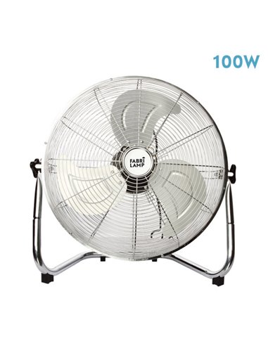 Ventilador Industrial Libis 100w Cromo 52d  3 Velocidades 54x56x22 Cm