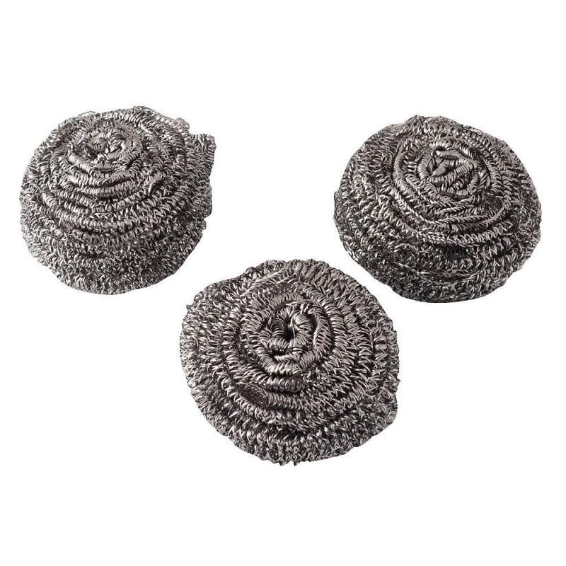 Stainless Steel Metal Scourer (Pack 3 Units)