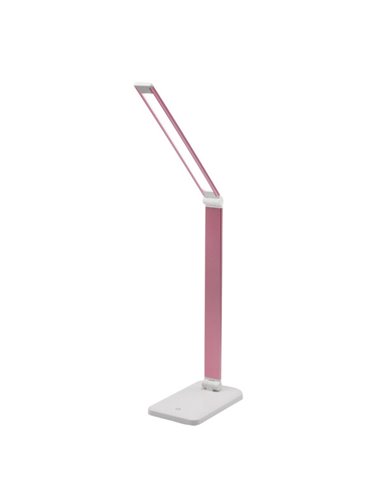 Flexo Decada Rosa 7w 525lm 6000k Reg. En 3 Intensidades Tactil Plegable Gira 180º 60x11x19cm