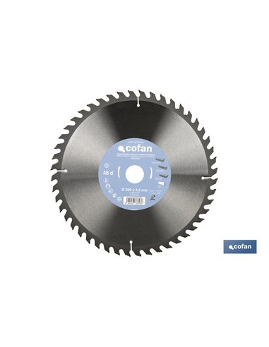 Disco de Esquadria Madeira Ø300 x 30mm, 48 Dentes