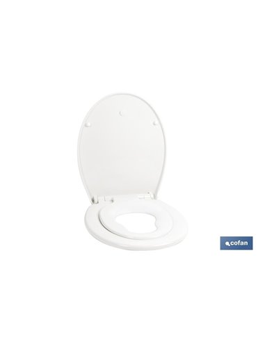 TAPA WC  FORMA OVAL CON ASIENTO PARA NIÑOS  44.7 x 37.1 cm