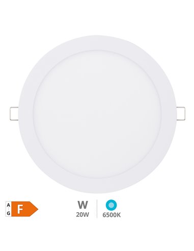 Downlight empotrable LED redondo Lonbo 20W 6000K Blanco