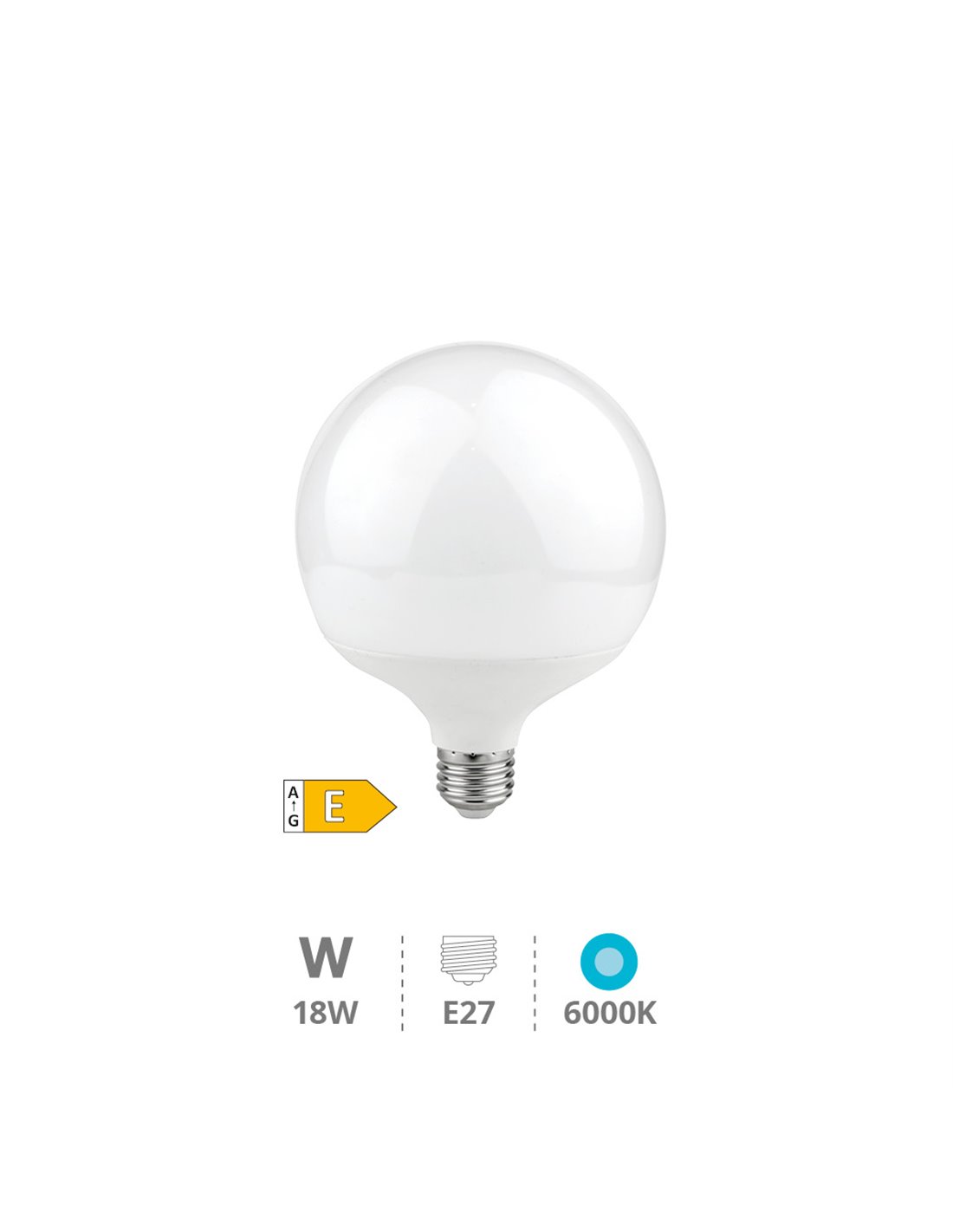 Lampadina led 8w=800lm e27 luce calda 3000k o fredda 6000k 2 anni