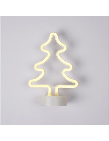 Arbol Navidad Neon Led 26cm. Blanco Calido