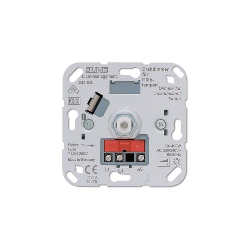 Interruptor rotativo dimmer para incandescência 60-400W JUNG 244 EX