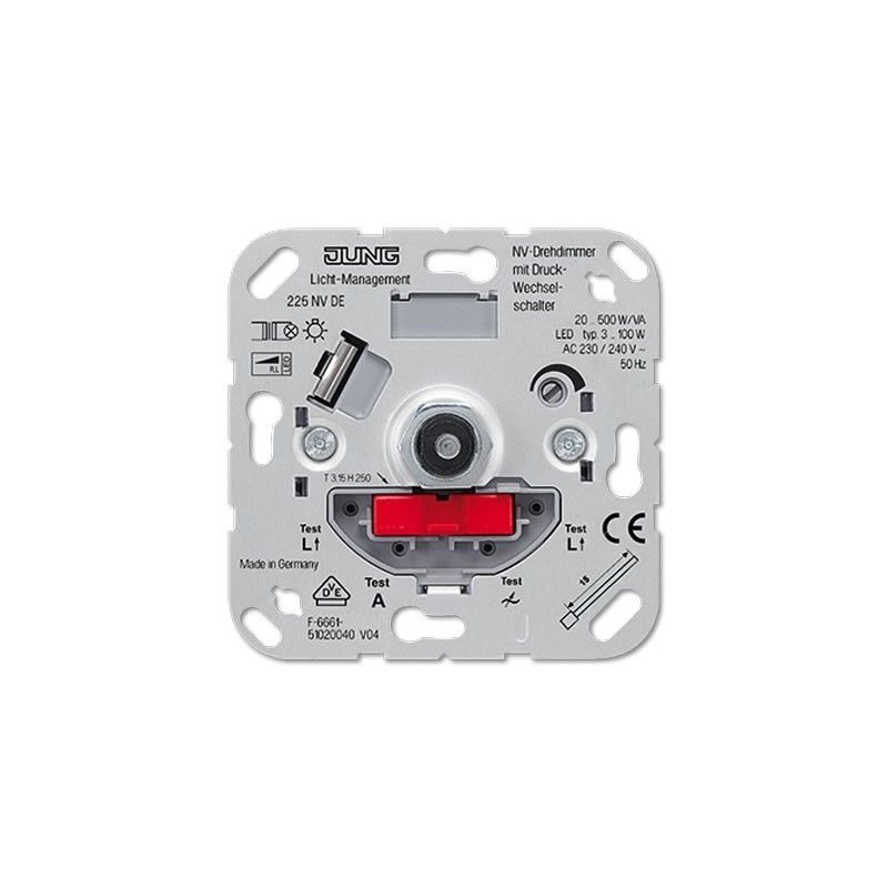 Dimmer interruptor rotativo incandescência e halogênio e LED JUNG 225 NVDE