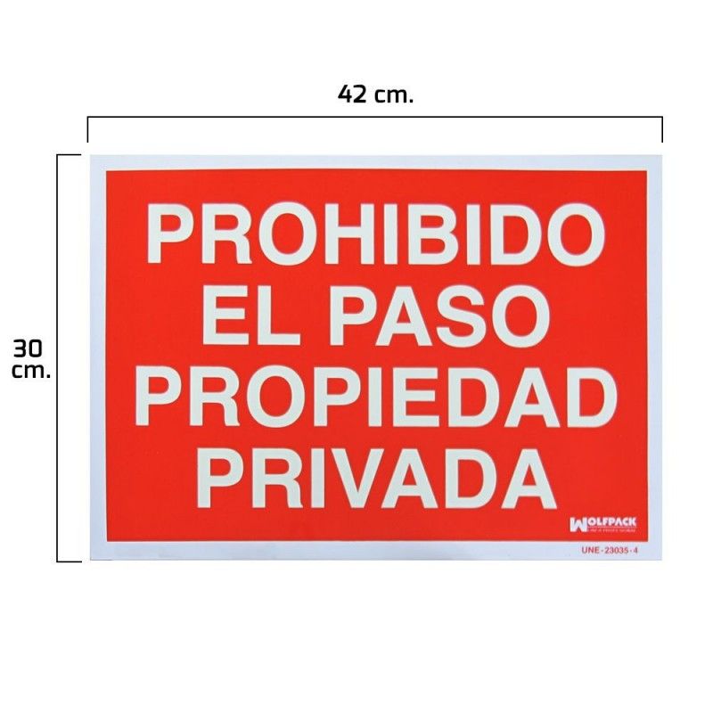 Sinal de proibição de invasão de propriedade privada 30x42