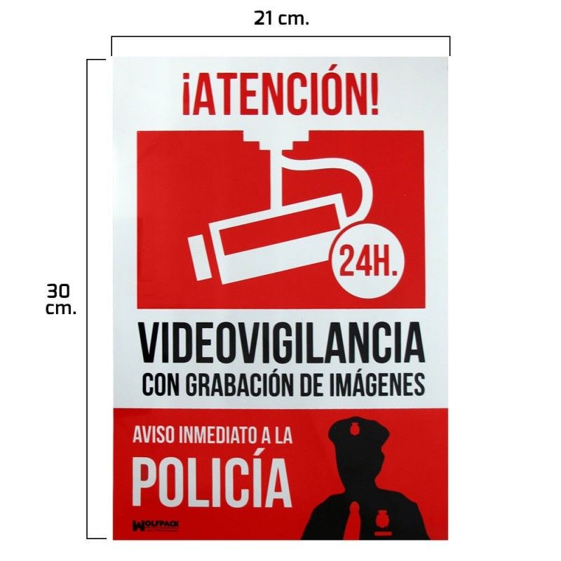 CARTEL de Zona Video Vigilada LOPD