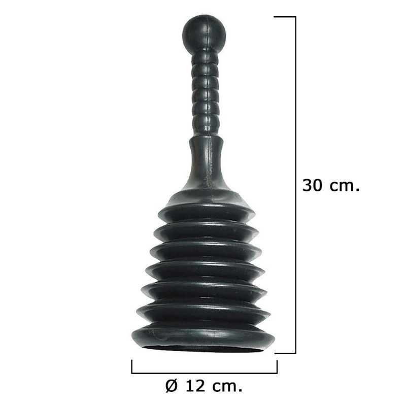 Êmbolo de fole de borracha Ø 12 cm. / Altura 30 cm.