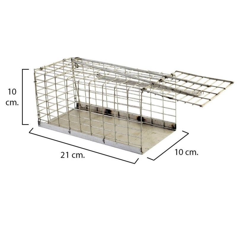 Trampa Ratas Jaula Metal Completa 21cm