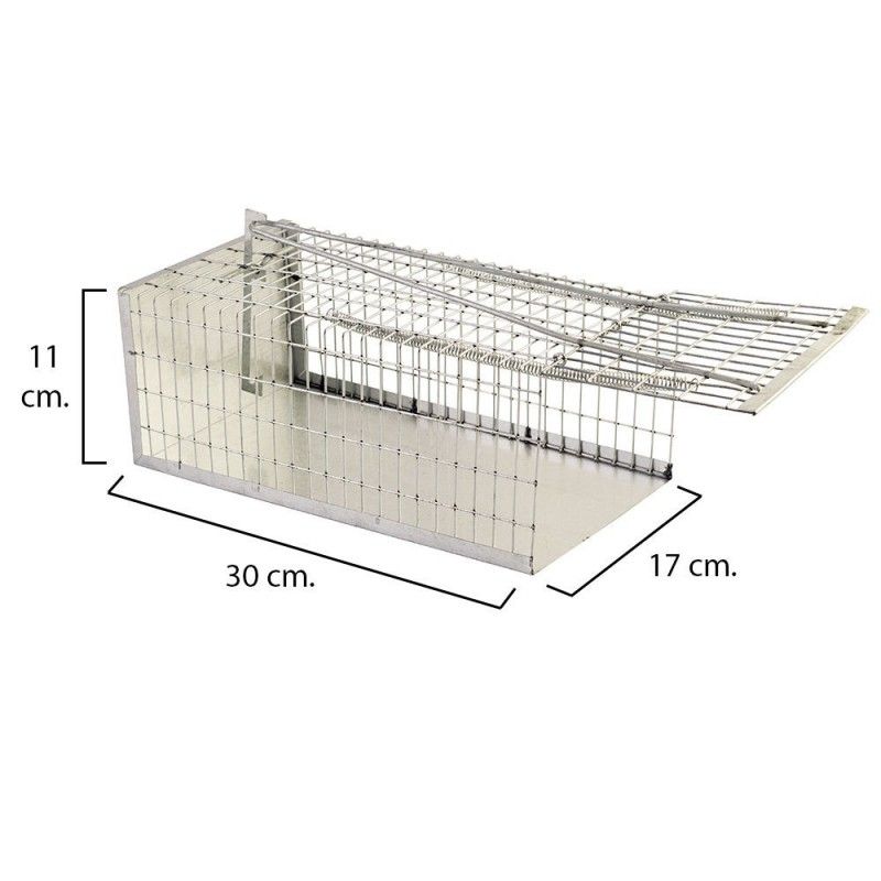 Trampa Ratas Jaula Metal Completa 30cm