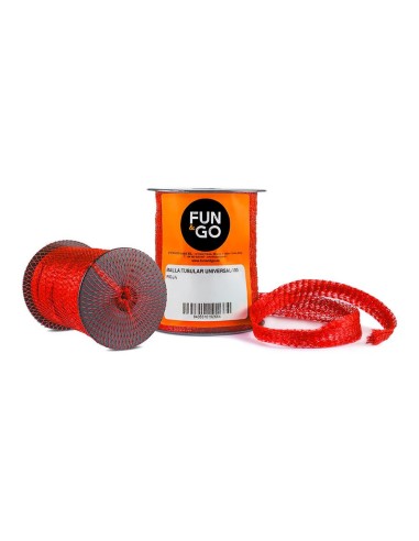 Malha Tubular para Embalagem Universal-100 Vermelha (25m) Fun & Go