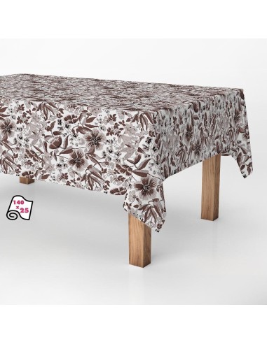 Rolo de toalha de mesa moderno resistente a manchas de flores 140cm x 25m Exma