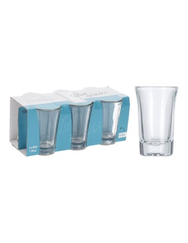 Set de 6 vasos pequeños de cristal 40ml