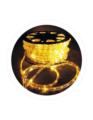 Rolo de tubo LED flexível amarelo 48M