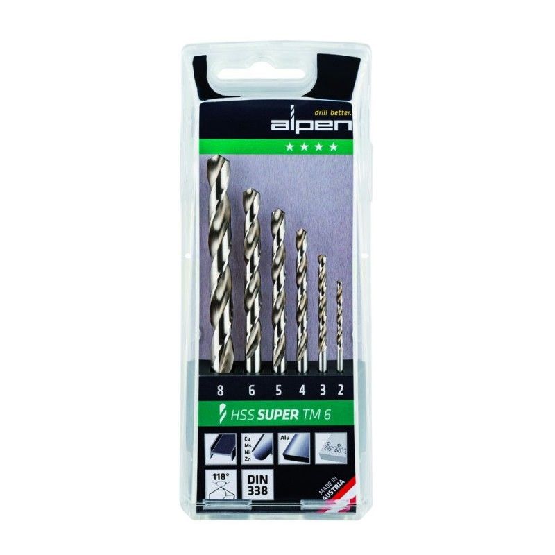 Estuche Brocas Alpen Hss Pro    6 Piezas