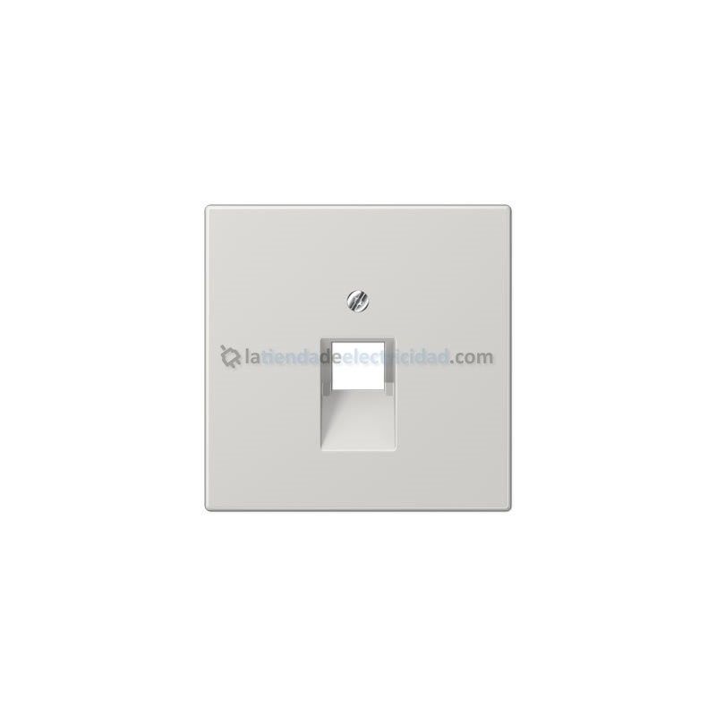 Tapa para toma de teléfono o datos RJ11-RJ45 GRIS CLARO JUNG LS 969-1 UA LG