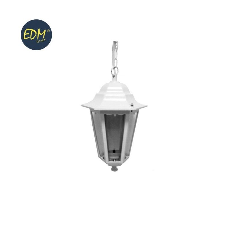 Farol aluminio techo 32,5xø21,5 cm blanco EDM mod: zurich