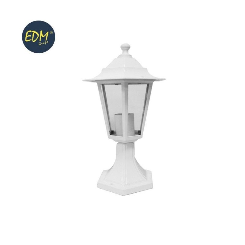 Farol aluminio sobremuro blanco 38xø19,2 cm EDM mod: zurich