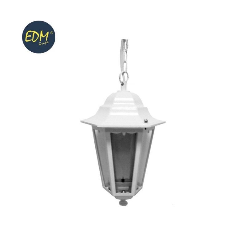 Farol aluminio techo blanco 41xø23 cm  EDM mod: marsella