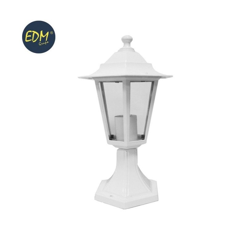 Farol aluminio sobremuro blanco 49,5xø23 cm EDM mod: marsella