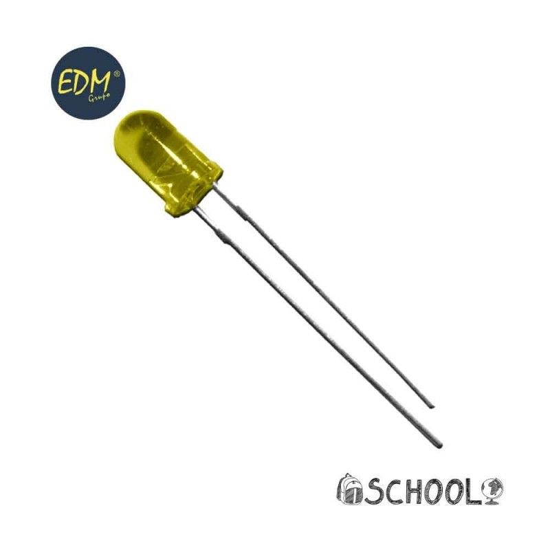 Diodo led amarillo 5mm (manualidades) 1,9v