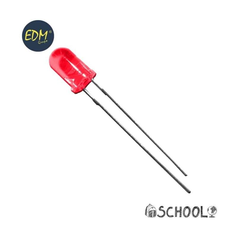 Diodo led rojo 5mm (manualidades) 1,9v