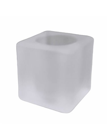 Abajur quadrado de vidro MATTE MINICUBO 4,5x5cm com abertura de 2cm