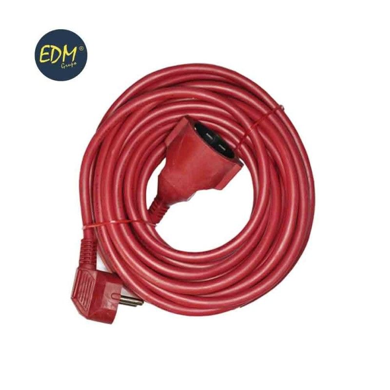 Prolongacion manguera 15m 3x1,5 flexible roja EDM