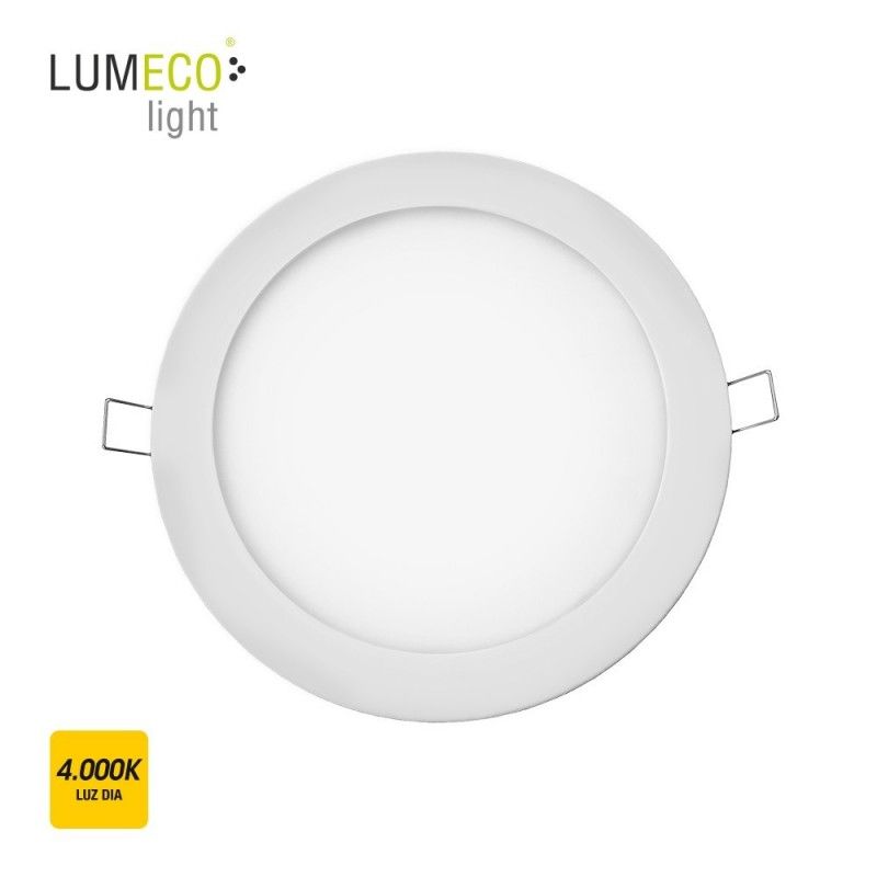 Downlight LED redondo embutido 20w luz diurna 4000k 1500lm branco ø22,5cm EDM