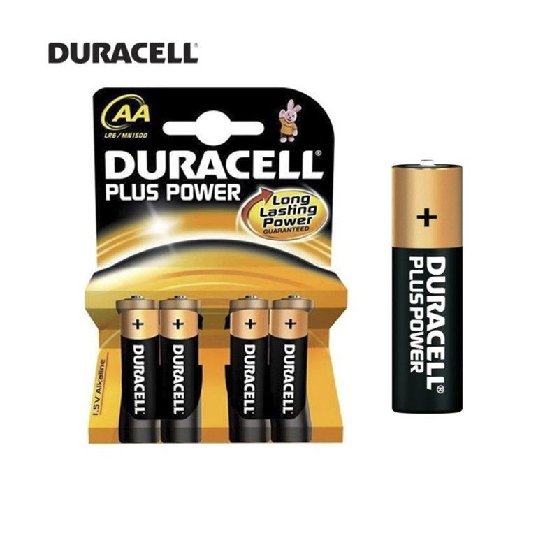 Bateria alcalina Duracell plus power aa - blister lr06 1,5v 4 unidades ø14,5x50,5mm