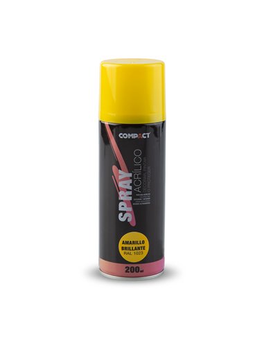 Pintura acrílica spray amarillo brillo 200ml