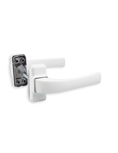 Manilla aluminio blanca handlock escudo reversible