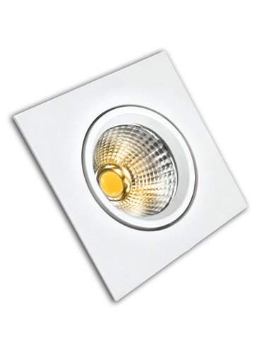 Aro basculante led matel cuadrado blanco 5w fría