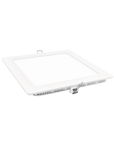 Downlight led cuadrado blanco matel 18w neutra