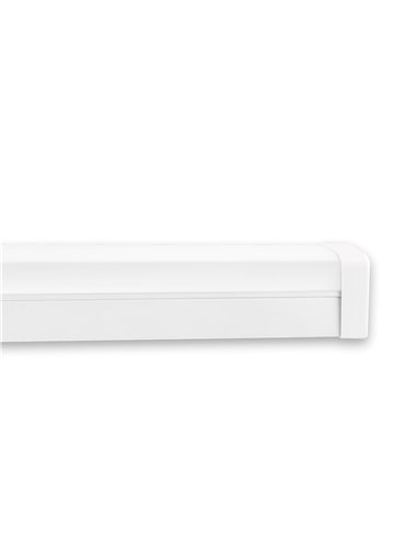 Regleta led integrado matel cuadrangular 18w 60cm cálida