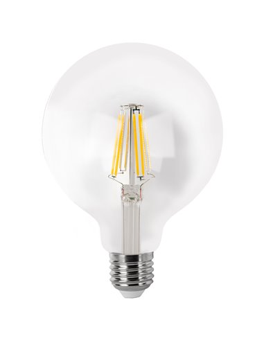 Bombilla led globo filamento matel e27 g95 4w fría clara